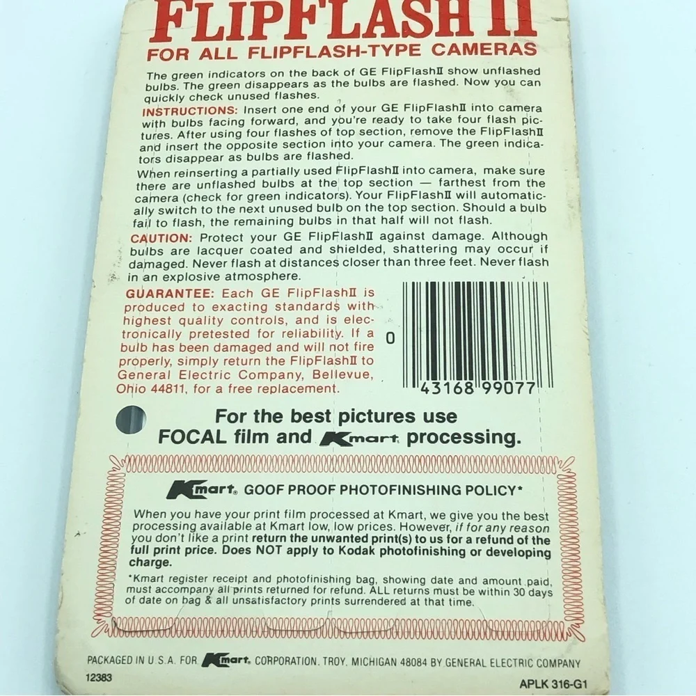 Vintage GE Flash Bulbs